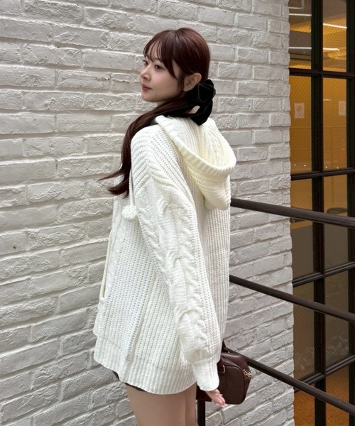 「continuer de NICE CLAUP」 ニットワンピース FREE アイボリー レディース_画像6
