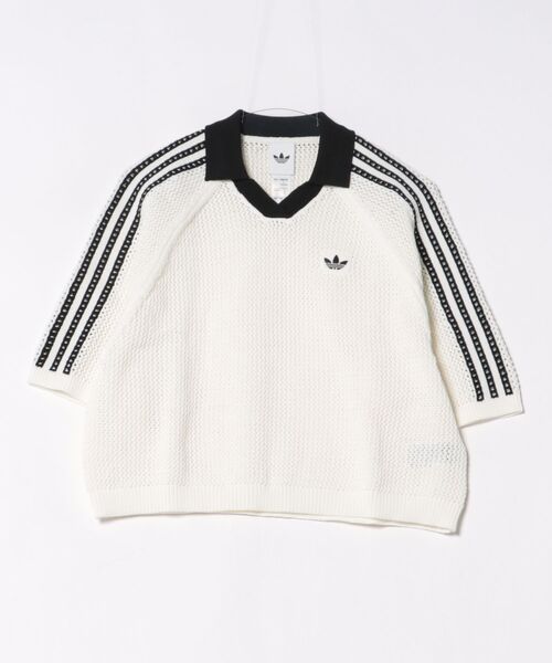 adidas（アディダス） tシャツ W KNIT CROCHET SS POLO ショート