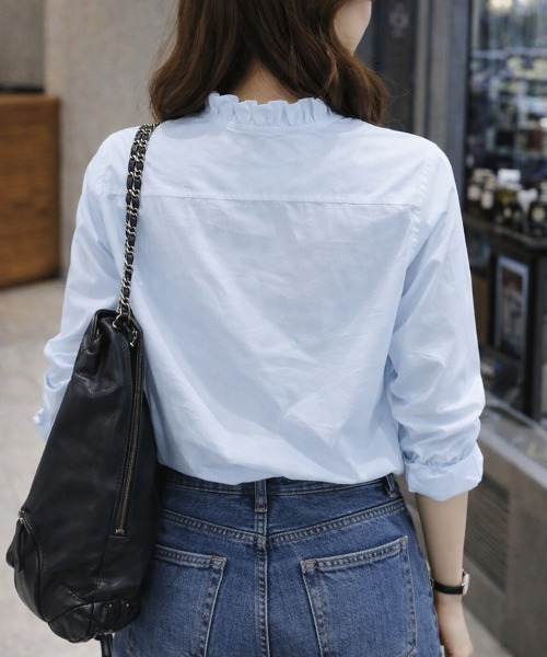 「SallyLunn」 長袖ブラウス X-LARGE ホワイト レディース_画像7