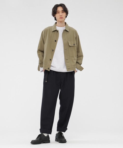 ブルゾン アウター BELGIAN LINEN COTTON PLAINWEAV メンズの画像