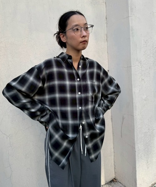 「emmi」 長袖シャツ ONE SIZE グレー レディース