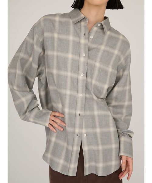 「emmi」 長袖シャツ ONE SIZE グレー レディース