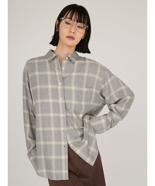 「emmi」 長袖シャツ ONE SIZE グレー レディース