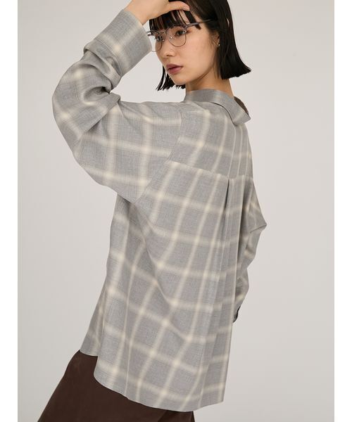 「emmi」 長袖シャツ ONE SIZE グレー レディース