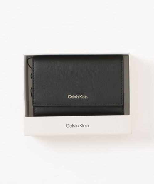 【新品】  3つ折り財布 CKロゴ レディースウォレット カルバンクライン Calvin Klein☆CKロゴ 3つ折り財布 レディース