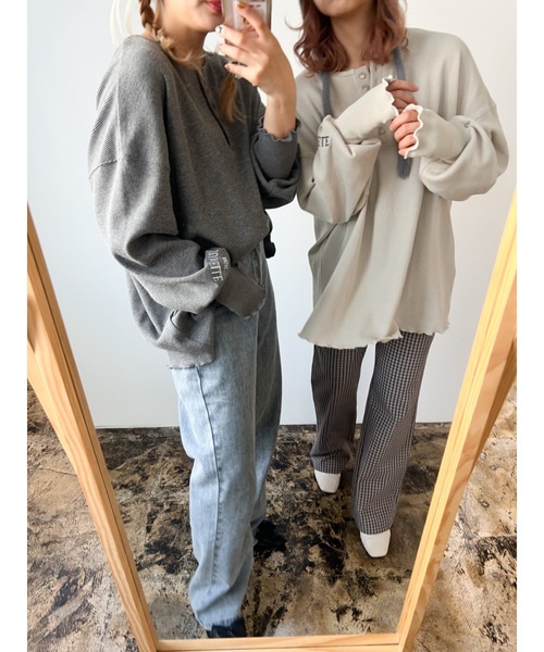 「JUMELLE」 長袖カットソー FREE チャコールグレー レディース_画像4