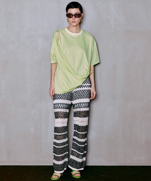 MAISON SPECIAL（メゾンスペシャル） パンツ Multi Border Crochet
