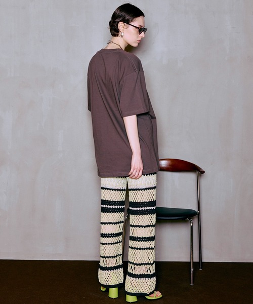 MAISON SPECIAL（メゾンスペシャル） パンツ Multi Border Crochet