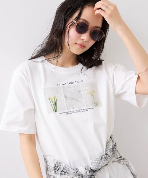 ラスト1✨KVIBABA Tシャツ ホワイト Sサイズ VIS（ビス） tシャツ キラリアソートフォト＆ロゴTシャツ レディース