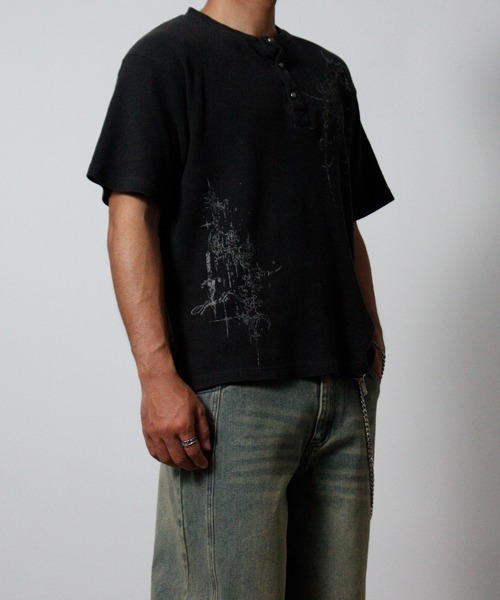 NYLAUS（ナイラス） ヘンリーネック tシャツ 「NYS」2026新作