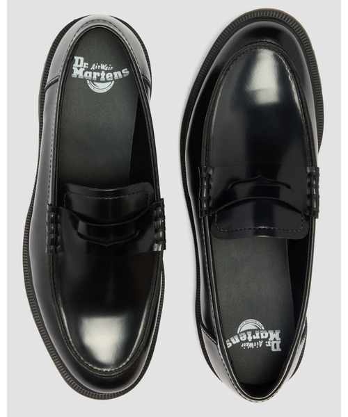 Dr. Martens 黒 レザー ローファー Dr.Martens（ドクターマーチン） ローファー 5 ブラック メンズ