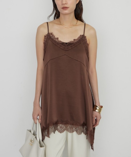 【新品未使用】ラウンジドレス レースキャミソール Loungedress（ラウンジドレス） キャミソール レースキャミ : ZOZOTOWN
