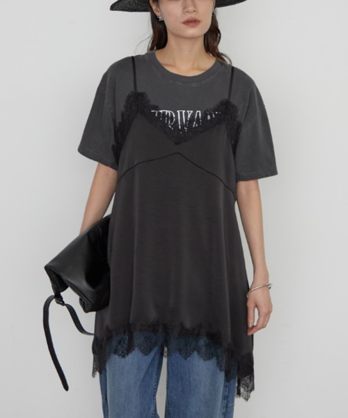 【新品・タグ付】ラウンジドレス　レースキャミ Loungedress（ラウンジドレス） キャミソール レースキャミ : ZOZOTOWN