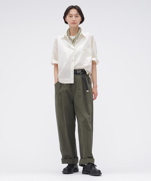 MHL.（エムエイチエル） ブラウス シャツ 半袖 TINY GINGHAM COTTON