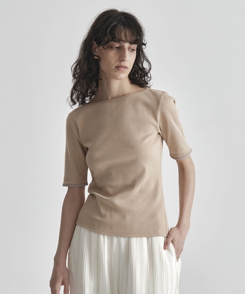 トップス tai tシャツ 半袖 「THE TOKYO/ザトウキョウ」Boat Neck Rib Top/ボート