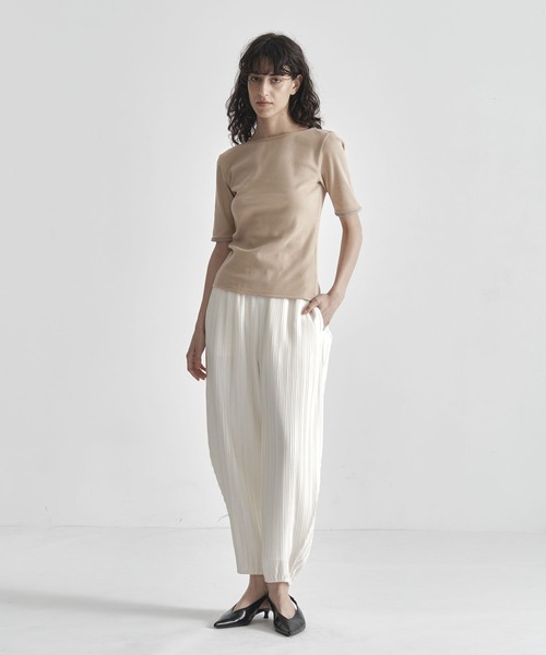 トップス tai tシャツ 半袖 「THE TOKYO/ザトウキョウ」Boat Neck Rib Top/ボート