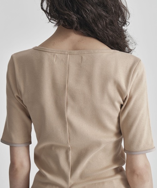 tシャツ 半袖 「THE TOKYO/ザトウキョウ」Boat Neck Rib Top/ボート