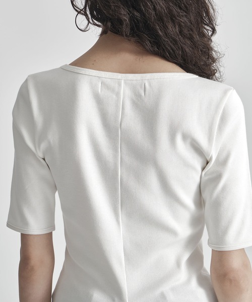 tシャツ 半袖 「THE TOKYO/ザトウキョウ」Boat Neck Rib Top/ボート