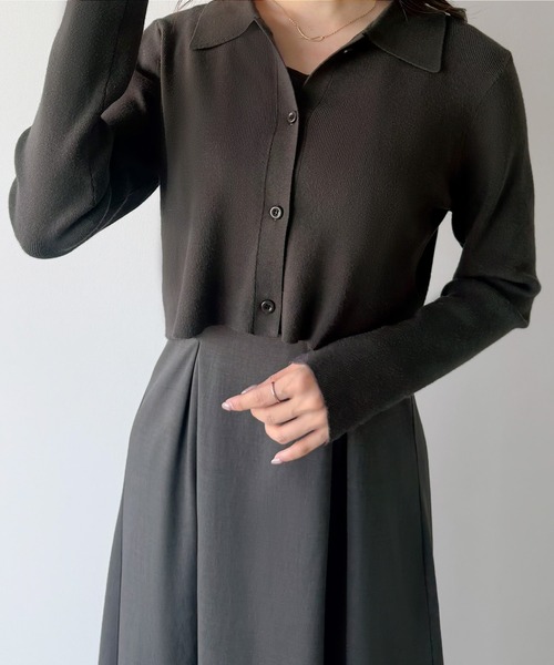 「mipiarl」 コンビワンピース X-LARGE アイボリー レディース_画像3