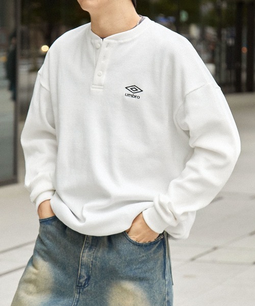 umbro（アンブロ） 長袖Tシャツ M オフホワイト メンズ : ZOZOTOWN