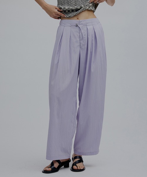 Ameri（アメリ） ワイドパンツ パンツ MEDI MULTI TUCK NARROW BELT