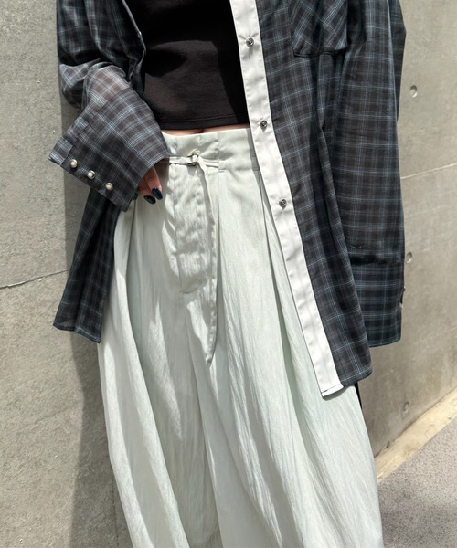 Ameri（アメリ） ワイドパンツ パンツ MEDI MULTI TUCK NARROW BELT