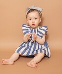 ベビー服 ロンパース 「おそろい」先染めストラ...の詳細画像3