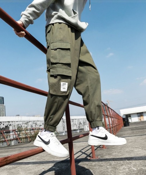 「SETUP7」 カーゴパンツ L カーキ メンズ_画像4