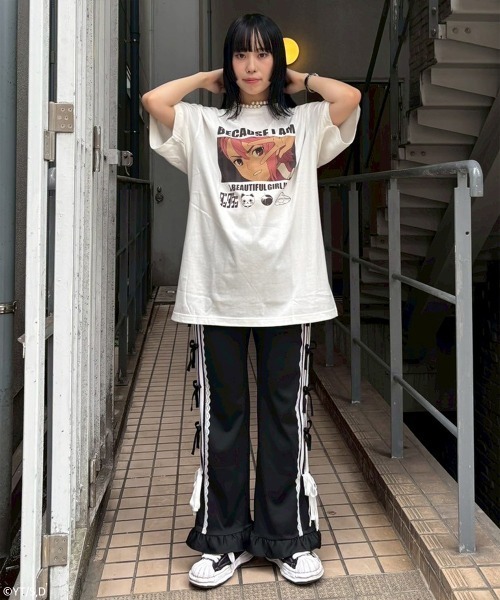 Candy Stripper（キャンディーストリッパー） 半袖Tシャツ FREE オフ