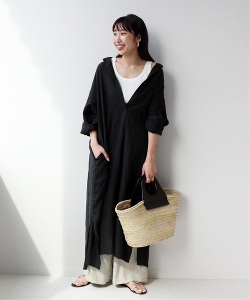 「journal standard L'essage」 長袖ワンピース FREE ブラウン レディース_画像6