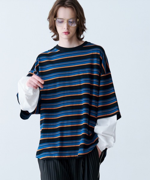 SeeSew tシャツ 「UNISEX」LAYERED BORDER TEE 2.0/レイヤードボーダー