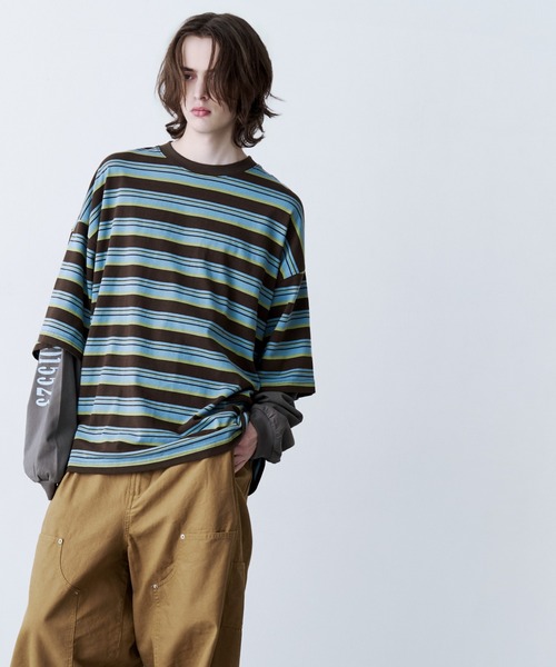 SeeSew tシャツ 「UNISEX」LAYERED BORDER TEE 2.0/レイヤードボーダー