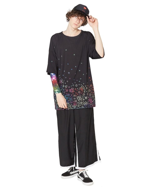 新品◇ankoROCK◇病みバラバラTシャツ【半袖】【ピンク】 ankoROCK tシャツ 病みかわいいバラバラTシャツ -メガビッグ