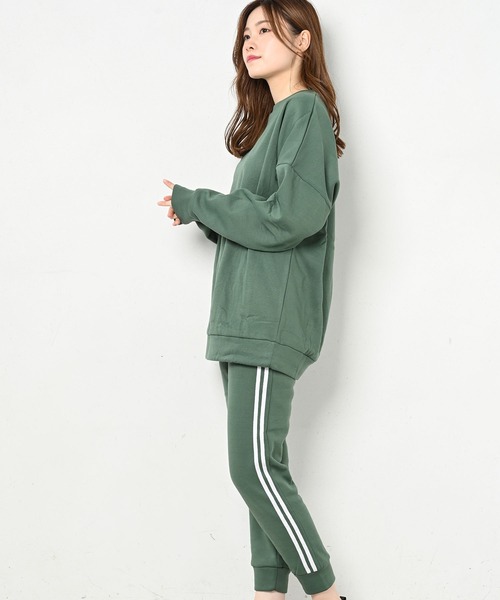 訂正後未使用品ルームウェアパンツセット 五分袖tシャツ 未使用 7分丈パンツ セットアップ レディース