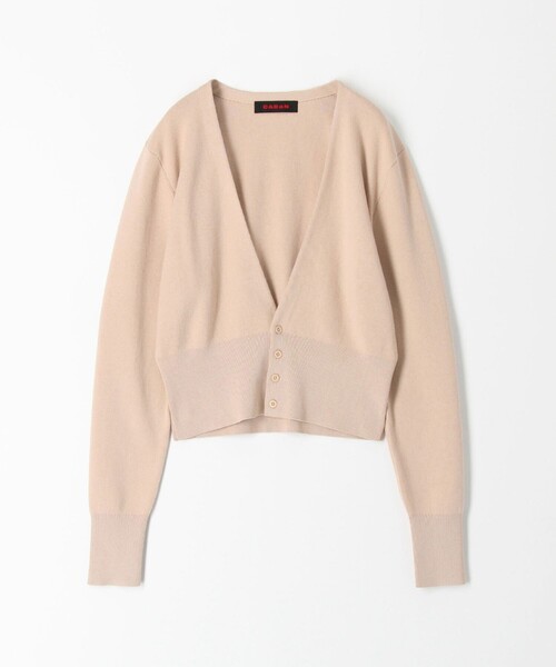 ニット CABaN コットンカシミヤ Vネックショートカーディガン