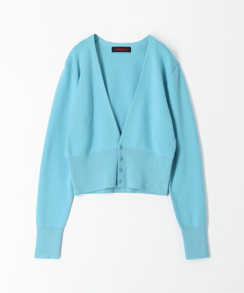 ニット CABaN コットンカシミヤ Vネックショートカーディガン