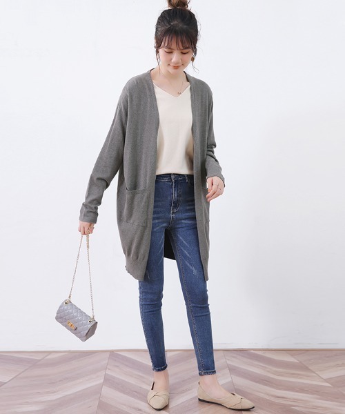 ロングニットカーディガン　値下げ美品 カーディガン ロングニットカーディガン レディース : ZOZOTOWN