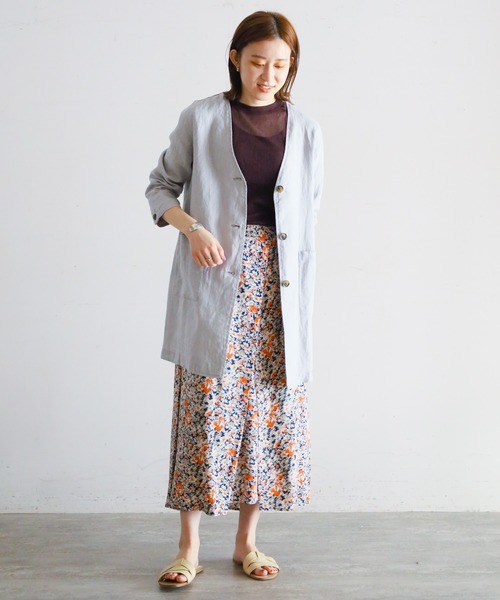 NOMBRE IMPAIR コート Mサイズ NOMBRE IMPAIR コート アウター フレンチリネン ロングコート
