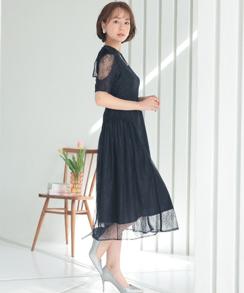 【新品】PREFERIR レースキャミドレス／ワンピース／結婚式／パーティー 1950072pk4.jpg