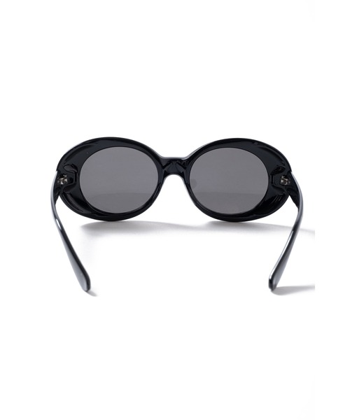ブラックメタルオーバルサングラス サングラス an meets zakka オーバルサングラス メンズ レディース