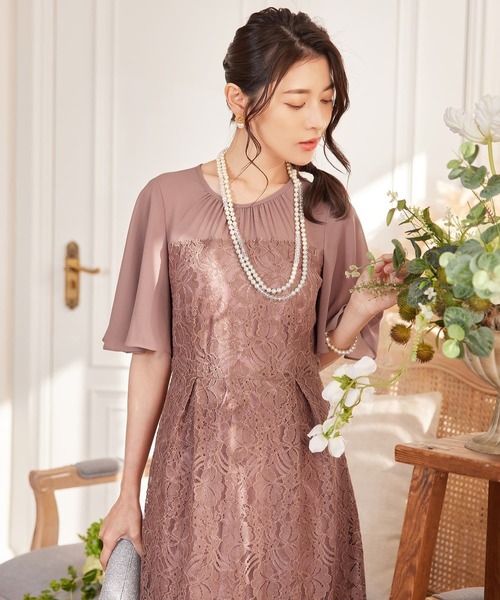 DRESS+ ドレス ワンピース パーティードレス レース 結婚式