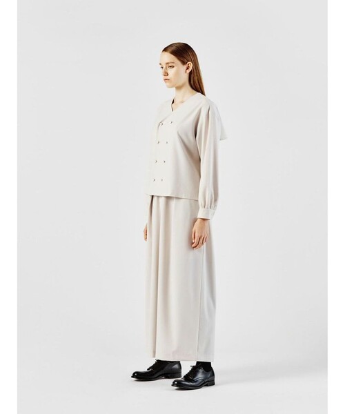 MIDIUMISOLID（ミディウミソリッド） ブラウス シャツ ノーカラー