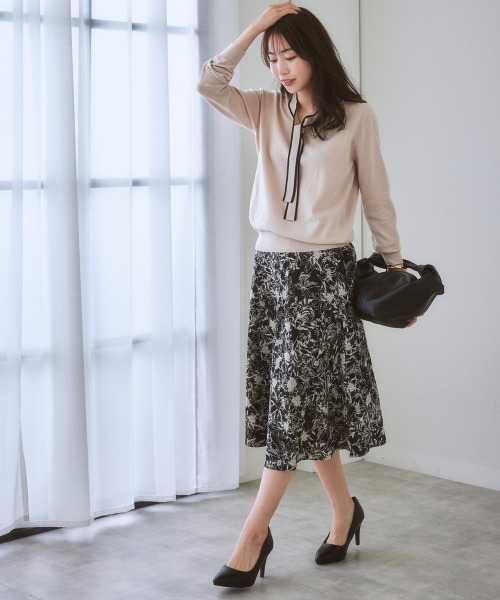 6月週末セール】ESCADA グリーン膝下タイトスカート 花柄