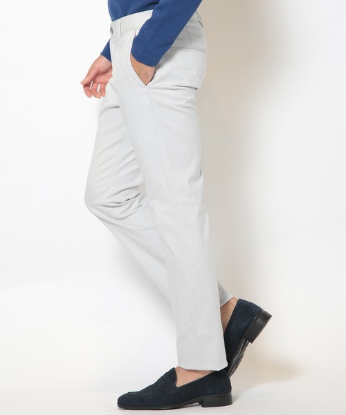 MEN'S BIGI スラックス 「ON/OFF兼用」シャドーヘリンボーン