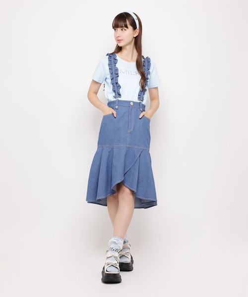 HOLIDAY ペイントデニムスカートサスペンダー DAMAGE DENIM SUSPENDER HALF PANTS｜HOLIDAY（ホリデイ