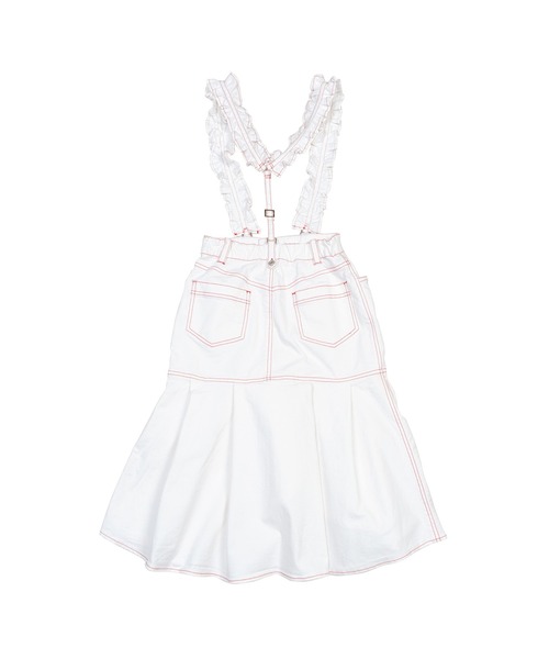 MILK サスペンダー Middy スカート ※ハンガーなし MILK デニムスカート サスペンダー Middy スカート : ZOZOTOWN