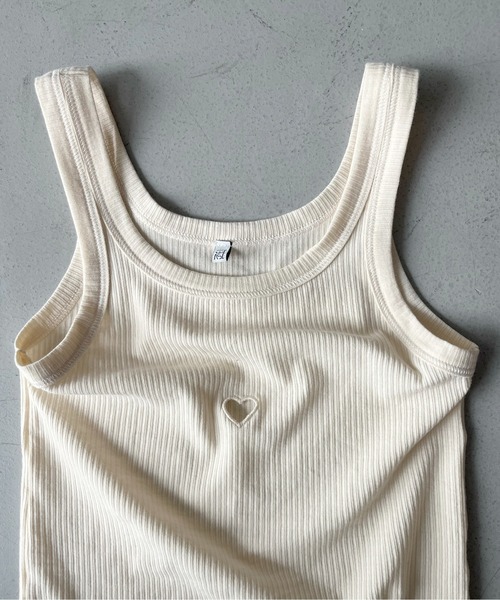 タンクトップ ノースリーブ BASERANGE HEART TANK レディース メンズ
