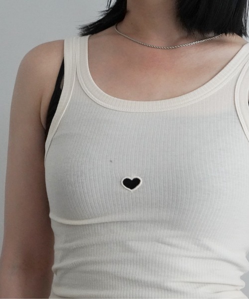 タンクトップ ノースリーブ BASERANGE HEART TANK レディース メンズ BASERANGE タンクトップ ノースリーブ HEART TANK レディース