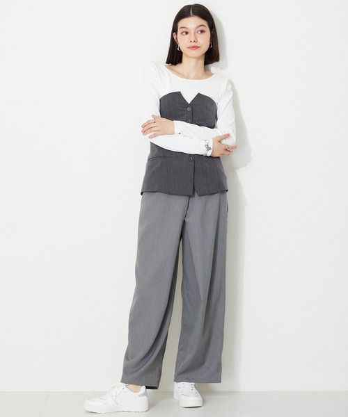 【未使用】Dot and Stripes/アンビデックス　Aラインコート アンゴラウール Aラインショートコート（01-15WI03-204）｜K.T