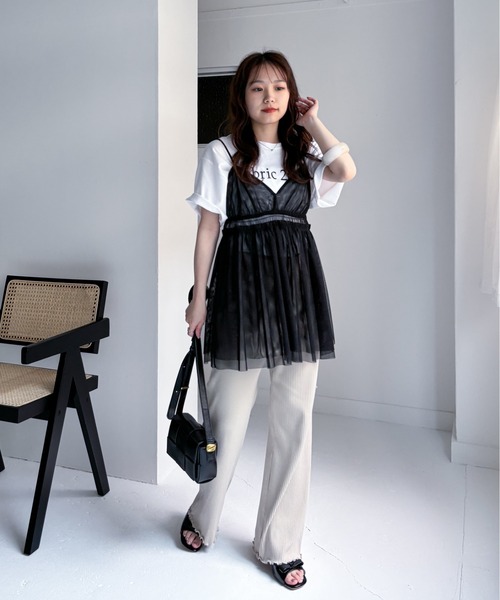 tシャツ ビックロゴプリントショートTシャツ レディース EPIMI E'PIMMY tシャツ ロゴプリントショート丈ビッグTシャツ